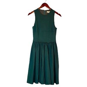 NWOT L’AGENCE Forrest Green A line V neck Formal Dress XS